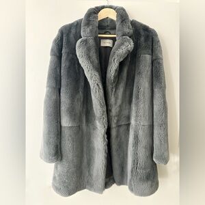 Yves Salomon Genuine Rex Rabbit Coat. FR36